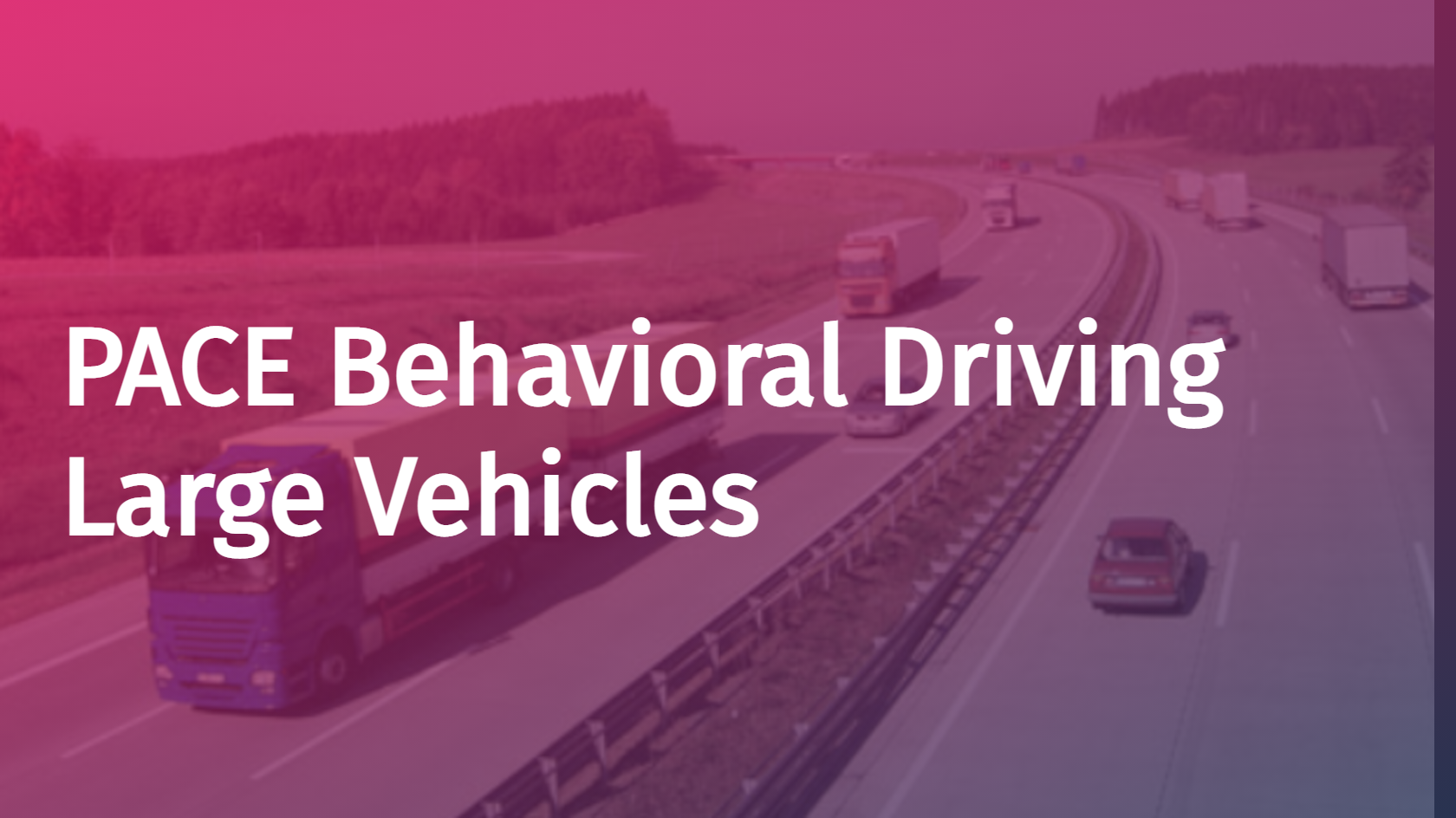 PACE Behavioral Driving Large Vehicles
